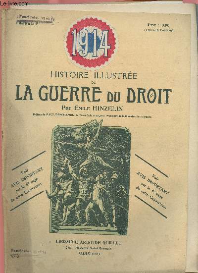 1914- HISTOIRE ILLUSTREE DE LA GUERRE DU DROIT N8
