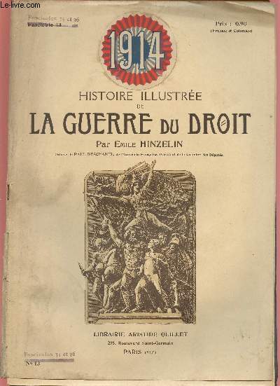 1914- HISTOIRE ILLUSTREE DE LA GUERRE DU DROIT N13