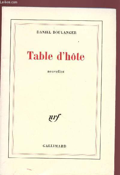 TABLE D'HOTE