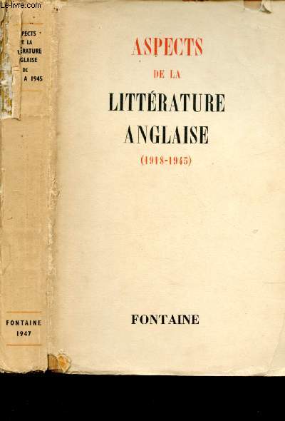 ASPECTS DE LA LITTERATURE ANGLAISE 1918-1945