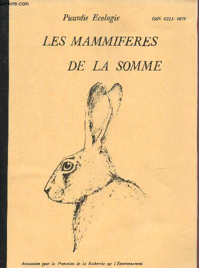 Les mammifres de la Somme (Picardie Ecologie - Hors srie n2 - 1983)