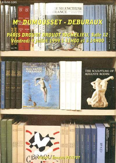 Catalogue de vente aux enchres : 9 Juillet 1999 - Drouot Richelieu - Paris : Monographies, France XVIIIe - Italie et divers XVIIe - Peintures XIXe et modernes