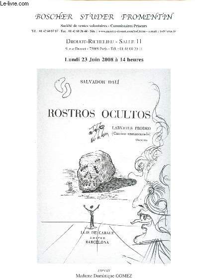 Catalogue de vente aux enchres : 23 Juin 2008 - Drouot Richelieu - Paris : Livres anciens et du XIXe - Editions originales et livres illustrs du XXme sicle