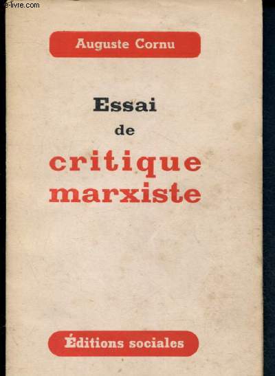 Essai de critique marxiste