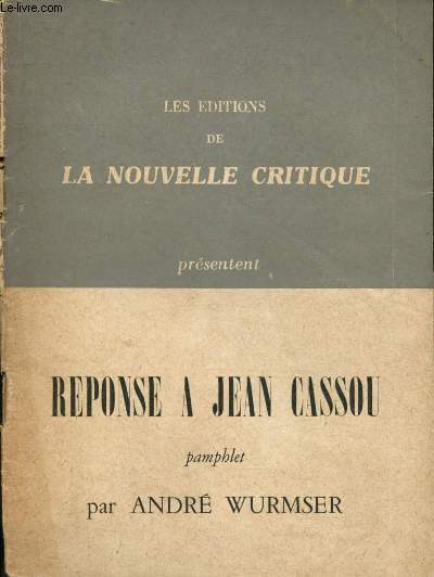 Rponse  Jean Cassou (pamphlet)