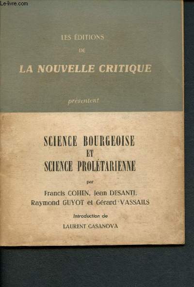 Science bourgeoise et science proltarienne