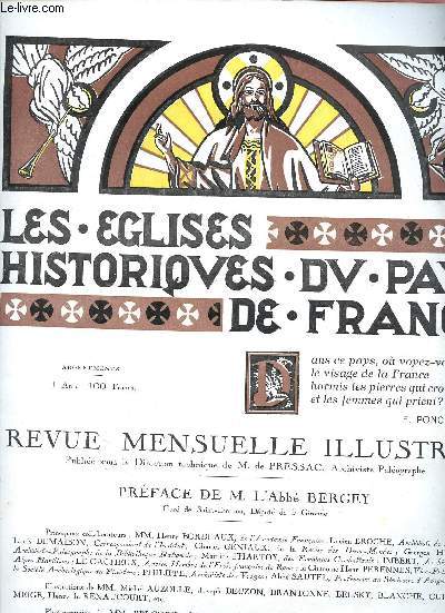 Les glises historiques du pays de France - revue mensuelle illustre
