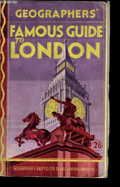 GEOGRAPHER FAMOUS GUIDE TO LONDON pictorial and descriptive