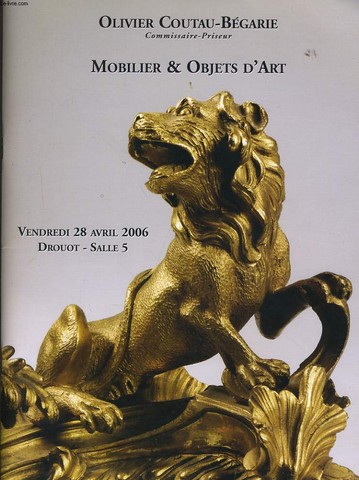 CATALOGUE DE VENTE DE MOBILIER & OBJET D'ART le vendredi 28 avril 2006