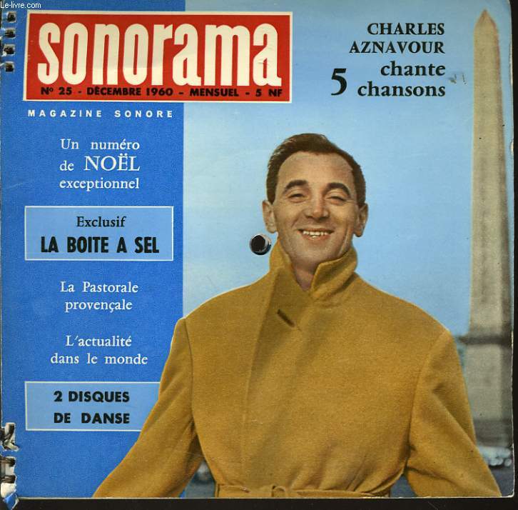 SONORAMA n25 sans les disques vynil : charles aznavour, un numro de nol exceptionnel, la pastoral provenale, l'actualit dans le monde