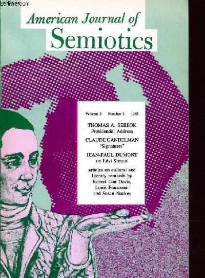 AMERICAN JOURNAL OF SEMIOTICS vol 3 number 3