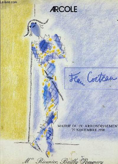 CATALOGUE DE VENTE AUX ENCHERES : Jean Cocteau 