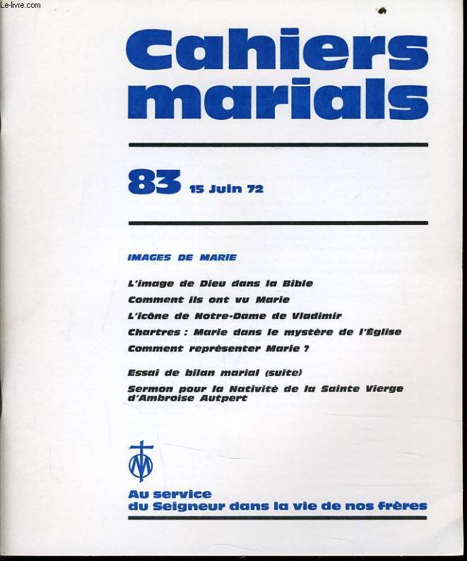 CAHIERS MARIALS n83 : Images de Marie