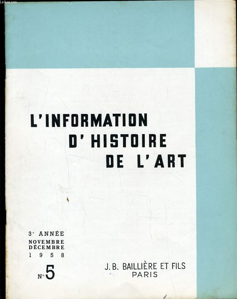 INFORMATION D'HISTOIRE DE L'ART n5 : Formation du style national dans l'art Japonnais - L'architecture en France autour de 1900