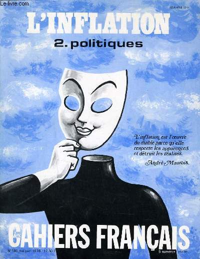LES CAHIERS FRANCAIS N186 - L'INFLATION 2. POLITIQUES