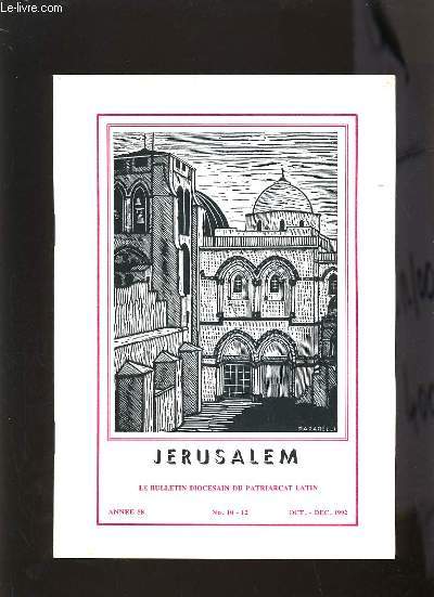 JERUSALEM N10 - 12 - ANNEE 58 - UNE CULTURE CHRETIENNE PLUS SOLIDE - ST CYRILLE DE SCYTOPOLIS