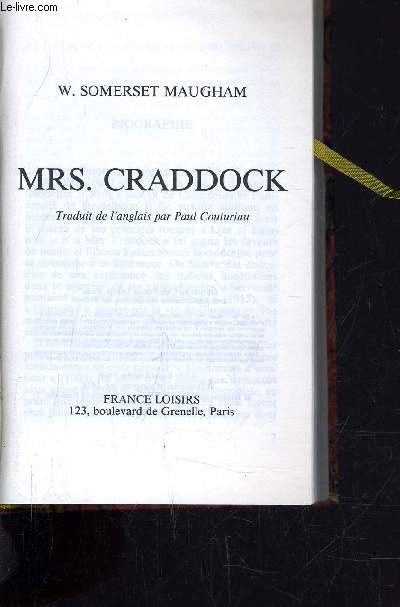 MRS. CRADDOCK.