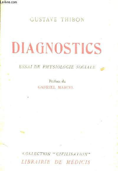 DIAGNOSTICS ESSAI DE PSYSIOLOGIE SOCIALE.