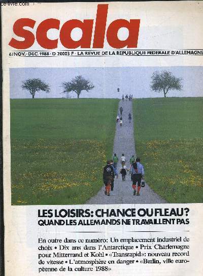 SCALA 6 NOV DEC 1988 - LA REVUE DE LA REPUBLIQUE FEDERALE D'ALLEMAGNE.
