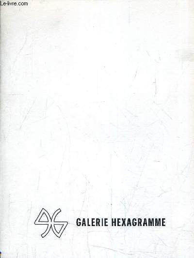PLAQUETTE D'INVITATION DE LA GALERIE HEXAGRAMME POUR LE VERNISSAGE DES OEUVRES RECENTES DE WASSIL IVANOFF LE MARDI 28 MAI 1974 A 17H.