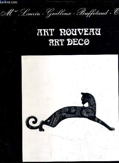 CATALOGUE DE VENTES AUX ENCHERES - ART NOUVEAU ART DECO - NOUVEAU DROUOT 27 JUIN 1980 -