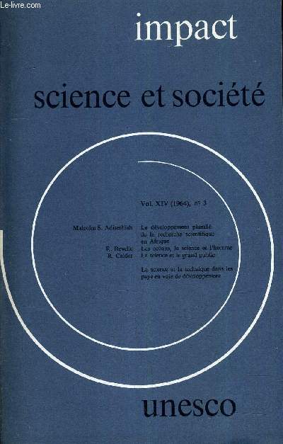 IMPACT SCIENCE ET SOCIETE VOLUME N14 N3 - 1964.