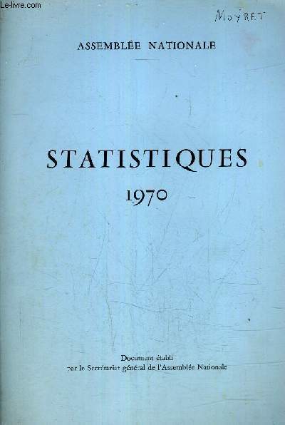 STATISTIQUES 1970.