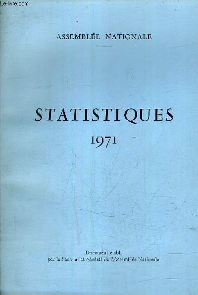 STATISTIQUES 1971.
