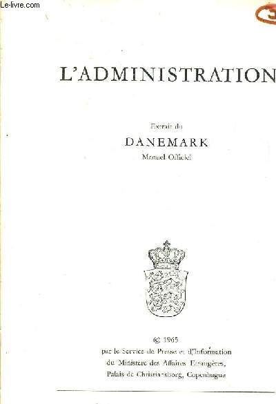 L'ADMINISTRATION EXTRAIT DU DANEMARK MANUEL OFFICIEL.