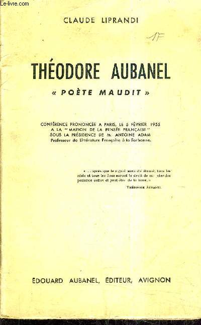 THEODORE AUBANEL POETE MAUDI.
