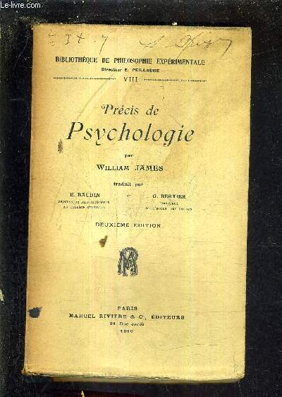 PRECIS DE PSYCHOLOGIE / 2E EDITION.