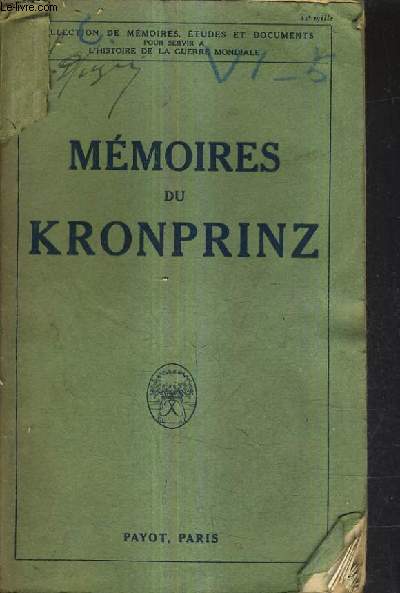 MEMOIRES DU KRONPRINZ.