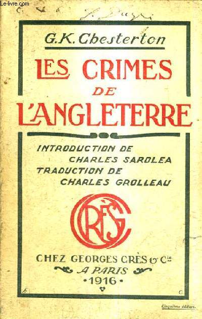 LES CRIMES DE L'ANGLETERRE.