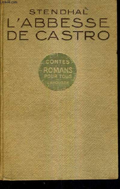 L'ABBESSE DE CASTRO VANINA VANINI - CONTES ET ROMANS POUR TOUS.