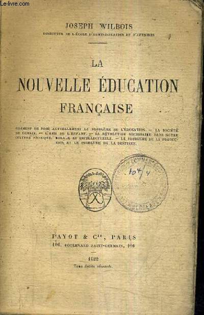 LA NOUVELLE EDUCATION FRANCAISE.