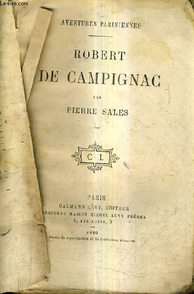 ROBERT DE CAMPIGNAC / AVENTURES PARISIENNES.