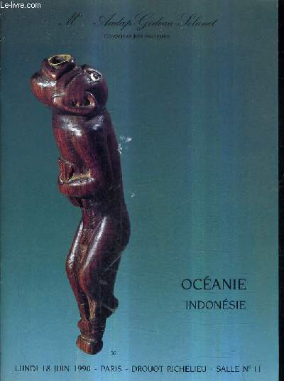 CATALOGUE DE VENTES AUX ENCHERES - OCEANIE INDONESIE - DROUOT RICHELIEU SALLE 11 - 18 JUIN 1990.