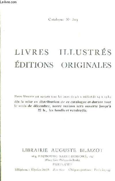 CATALOGUE N319 DE LA LIBRAIRIE AUGUSTE BLAIZOT - LIVRES ILLUSTRES EDITIONS ORIGINALES.