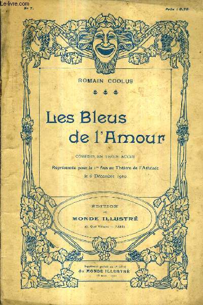 LES BLEUS DE L'AMOUR - COMEDIE EN TROIS ACTES - N7.
