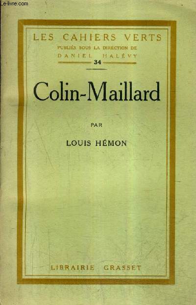 COLIN MAILLARD - LES CAHIERS VERTS N34.