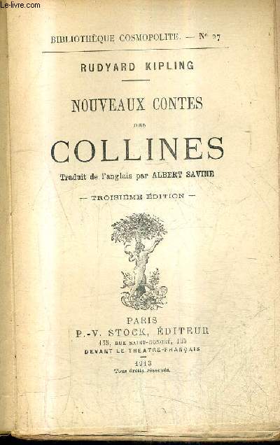 NOUVEAUX CONTES DES COLLINES - 3E EDITION - COLLECTION BIBLIOTHEQUE COSMOPOLITE N27.