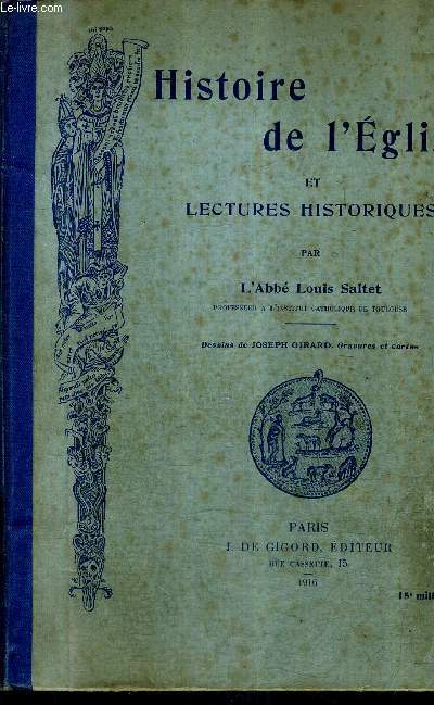 HISTOIRE DE L'EGLISE ET LECTURES HISTORIQUES.