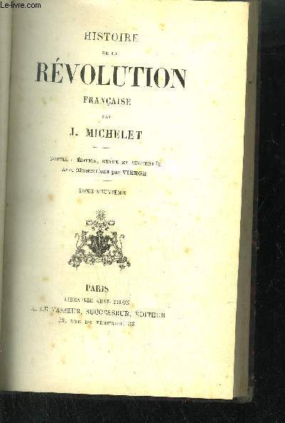 HISTOIRE DE LA REVOLUTION FRANCAISE TOME 9