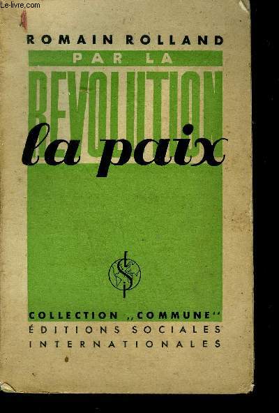 PAR LA REVOLUTION, LA PAIX /COLLECTION COMMUNE