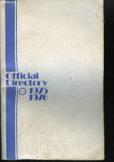ANNUAIRE OFFICIAL DIRECTORY 1975-1976