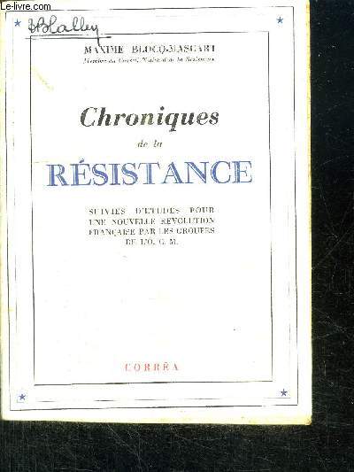 CHRONIQUES DE LA RESISTANCE