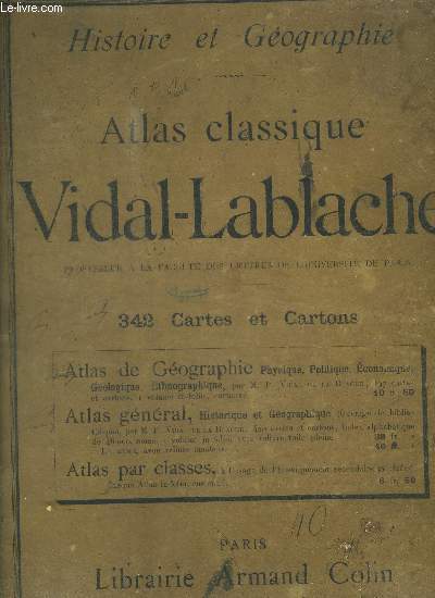 ATLAS CLASSIQUE VIDAL-LABLACHE