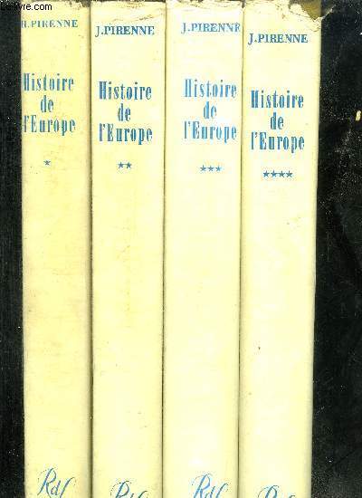 HISTOIRE DE L'EUROPE - TOME 1  4 EN 4 VOL.