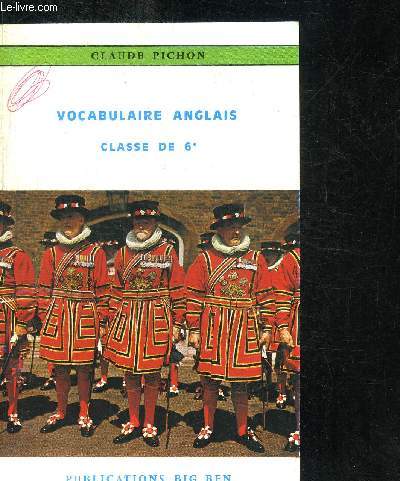 VOCABULAIRE ANGLAIS - CLASSE DE 6e