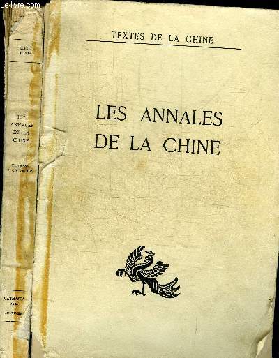 CHOU KING - LES ANNALES DE CHINE / COLLECTIONS LES HUMANITES D'EXTREME-ORIENT
